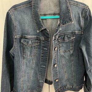 New York & Company Denim Bomber Jacket